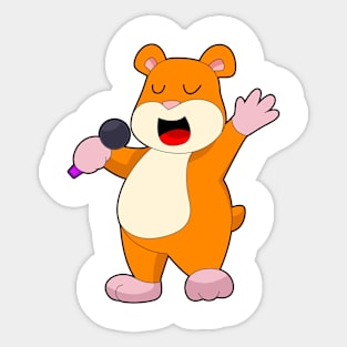 Hamster Singer Microphone Music Sticker